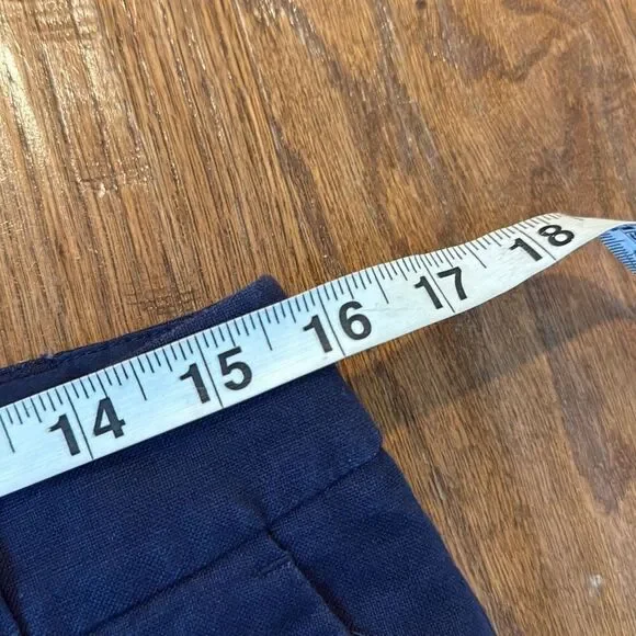 J.Crew linen blend scallop hem navy shorts size 8 - Picture 5 of 10